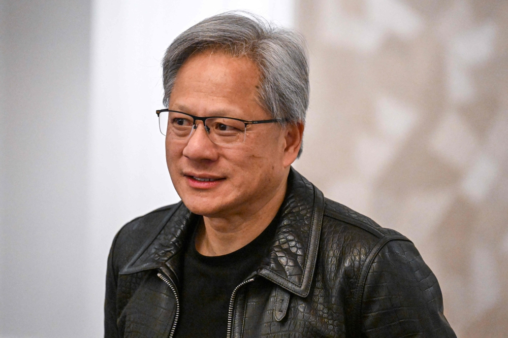 Jensen Huang, co-founder and chief executive officer (CEO) of Nvidia, was reported to arrive in Beijing. — AFP pic