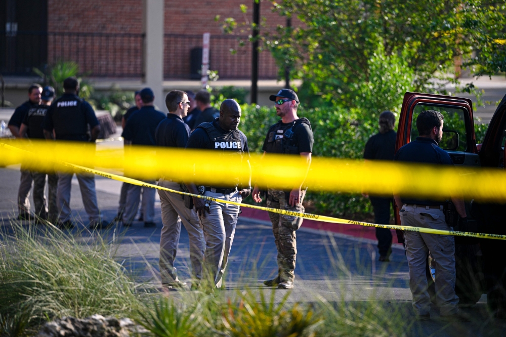 Police investigate the scene of a shooting near the student union at Florida State University on April 17, 2025 in Tallahassee, Florida. — AFP pic