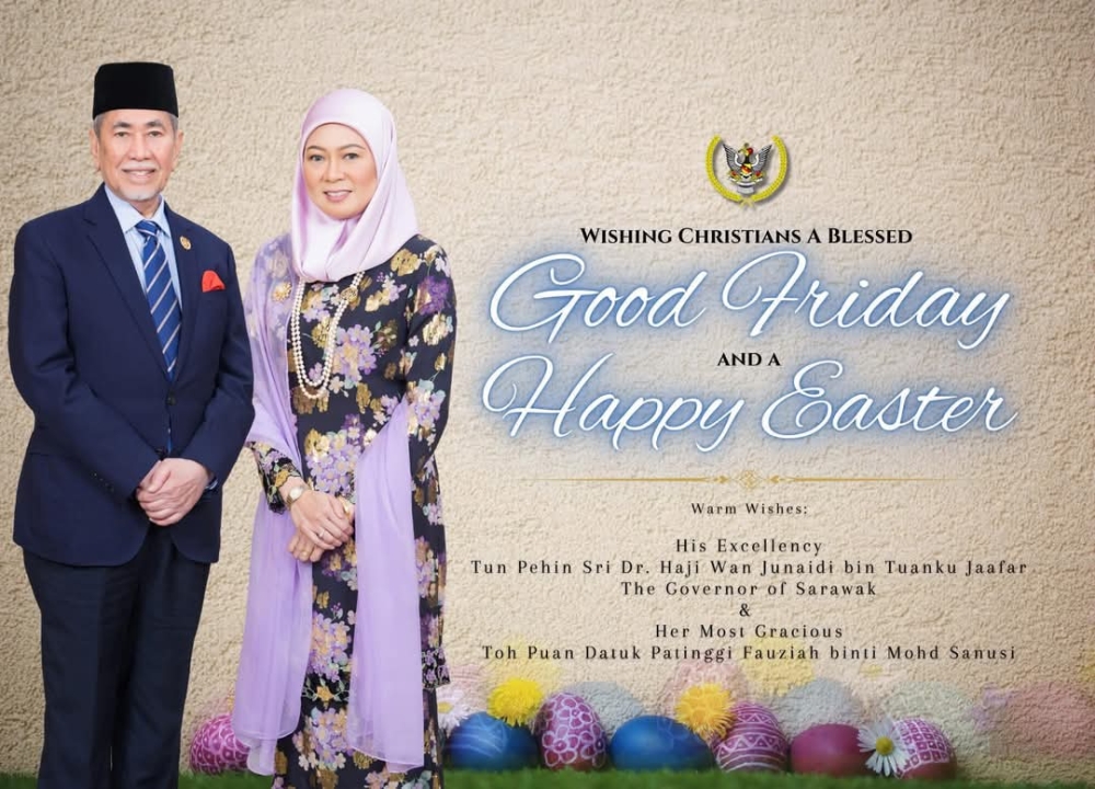 Wan Junaidi and Fauziah extend their wishes to all Christians for a blessed Good Friday and a joyful Easter.