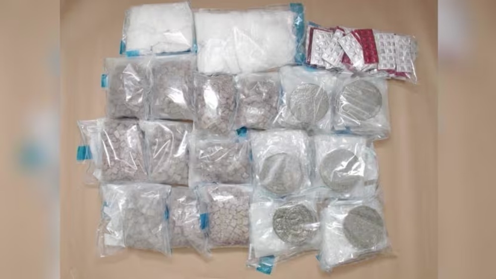 Authorities arrested a 41-year-old Singaporean man at Woodlands Checkpoint on Wednesday evening for attempting to smuggle drugs, including about 4.7kg of heroin. — Picture courtesy of Singapore’s Central Narcotics Bureau