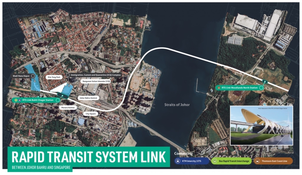 The link will be a modern Light Rail Transit (LRT) system that will provide a high volume, fast and efficient transportation system between the two stations. — Picture courtesy of MRT Corp