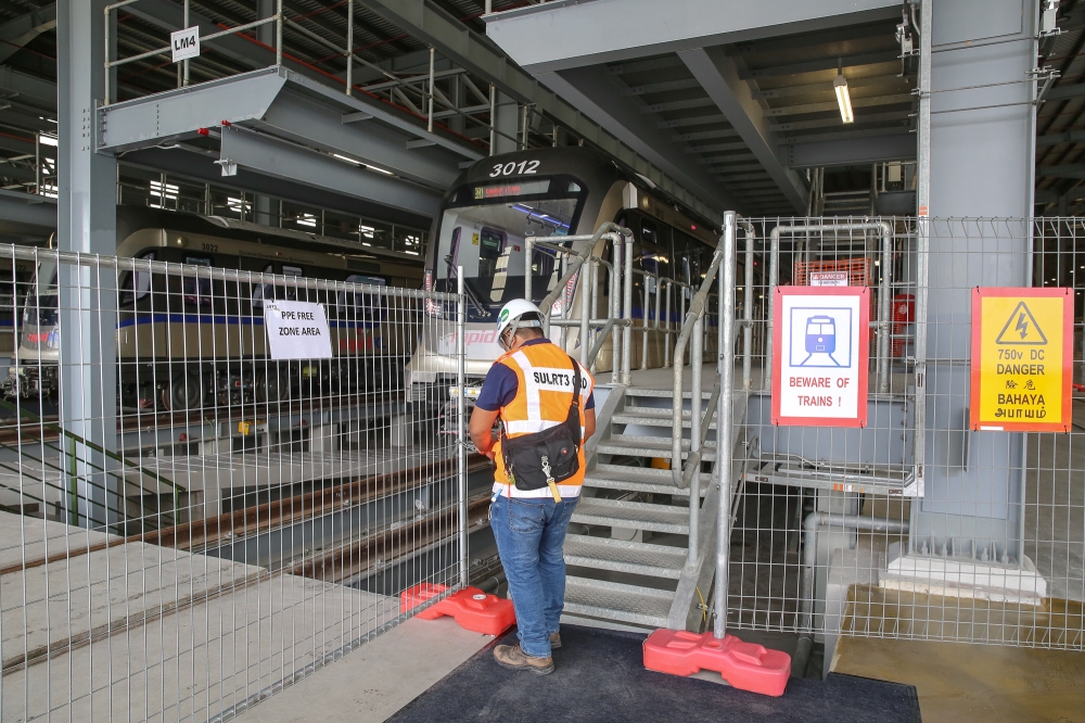 A general view at LRT3 Johan Setia Depot in Klang July 4, 2023. — Picture by Yusof Mat Isa