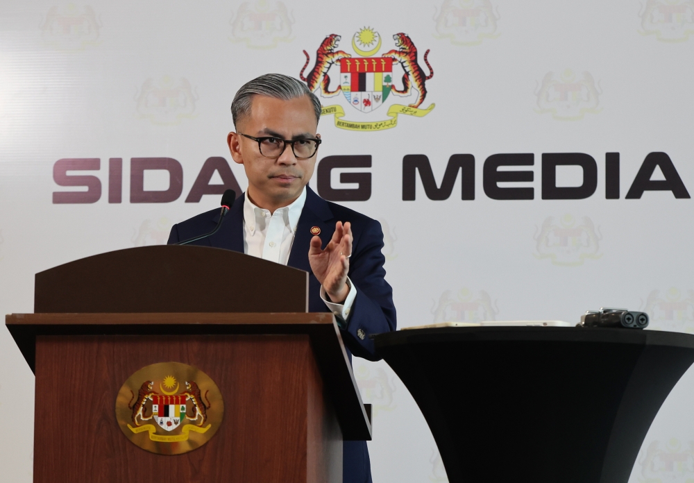 Fahmi made the remarks at a post-Cabinet press conference in Putrajaya today. — Bernama pic
