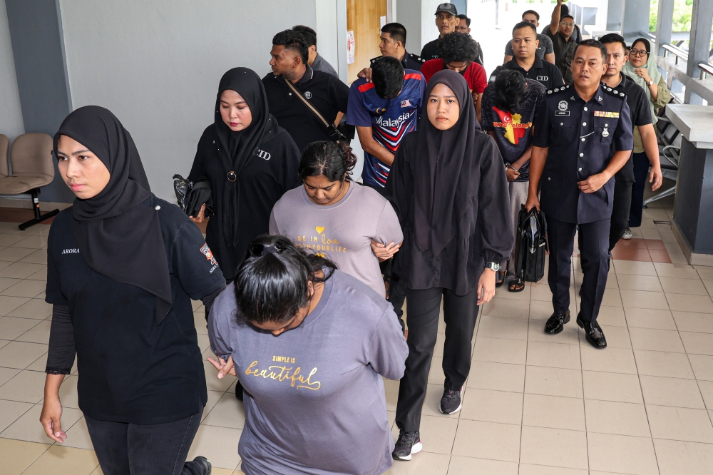 Five family members were charged in the Sessions Court here with the abduction of a 16-year-old girl and demanding a ransom of RM2 million earlier this month. — Bernama pic