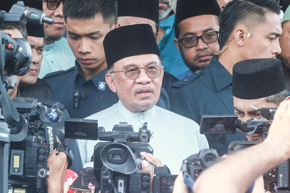 Prime Minister Datuk Seri Anwar Ibrahim reaffirmed Malaysia’s target to cut carbon intensity by 45 per cent by 2030 and reach net zero by 2050, backed by key policies and a carbon tax starting next year. — Picture by Sayuti Zainudin