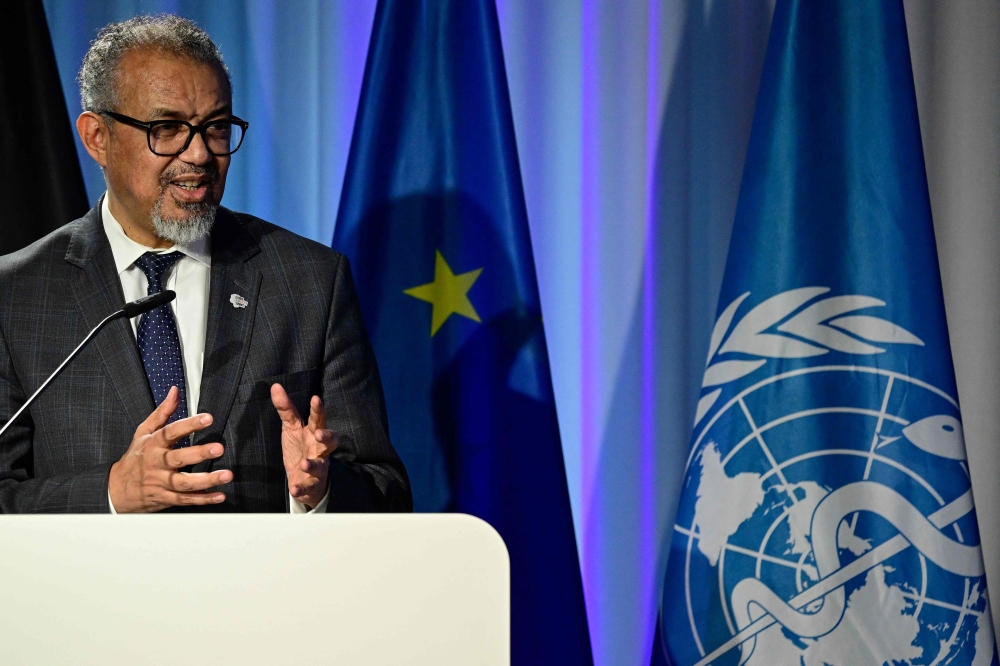 WHO chief Tedros Adhanom Ghebreyesus said that the increasing outbreaks around the world are ‘putting lives at risk and exposing countries to increased costs in treating diseases.’ — AFP pic 