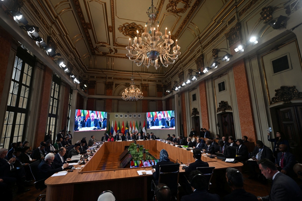 A view shows the Brics Meeting of Ministers of Foreign Affairs in Rio de Janeiro, Brazil, April 28, 2025. — Reuters pic 