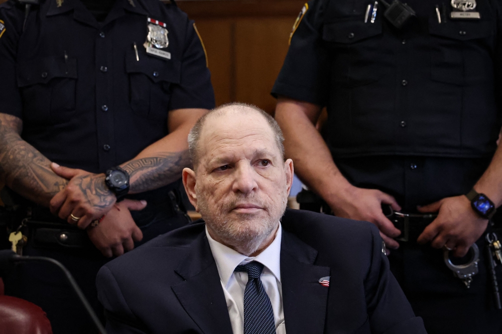 Former Hollywood film producer Harvey Weinstein appears in Manhattan Criminal Court during the rape and sexual assault trial against him in New York City on April 29, 2025. — AFP pool pic