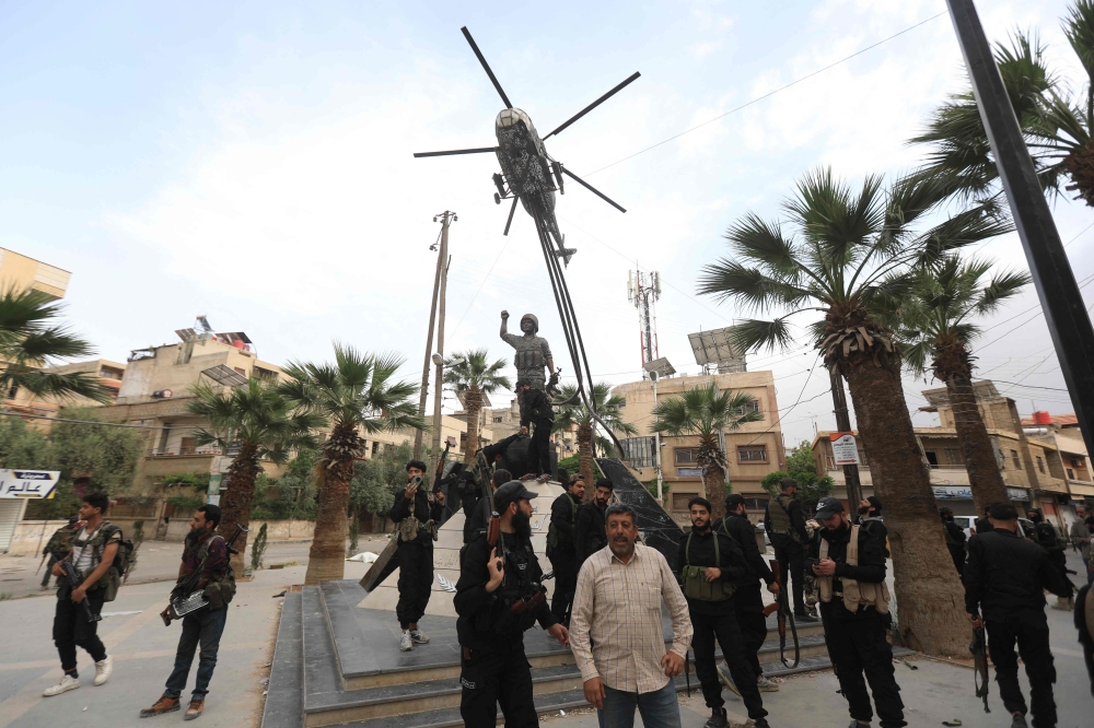 Members of Syria’s security forces deploy in an area near the Syrian capital Damascus on April 30, 2025, amid deadly sectarian clashes. Syrian state media said Israel conducted strikes on April 30, outside Damascus where deadly sectarian clashes between security forces and local Druze fighters erupted overnight. — AFP pic 