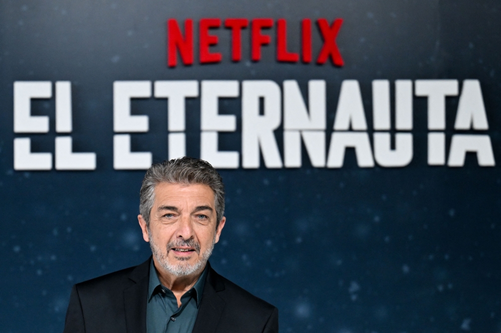 Argentine actor Ricardo Darin poses during the premiere of the Netflix streaming series ‘El Eternauta’ (The Eternaut) in Buenos Aires on April 29, 2025. The Eternaut, the most iconic comic in Argentine history, is being adapted to the screen for the first time. — AFP pic