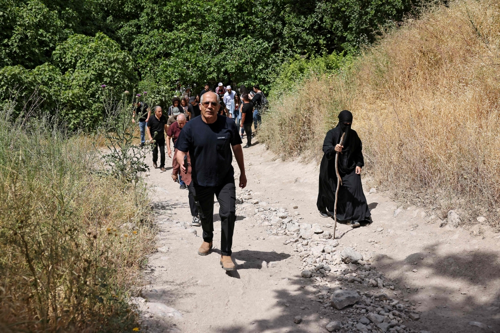 Arab Israelis attend a rally in the northern Israeli town of Megiddo, formerly known as the Palestinian village of Lajjun, on May 1, 2025, for the return of Palestinians who were expelled during the 1948 war that followed the creation of the state of Israel. — AFP pic