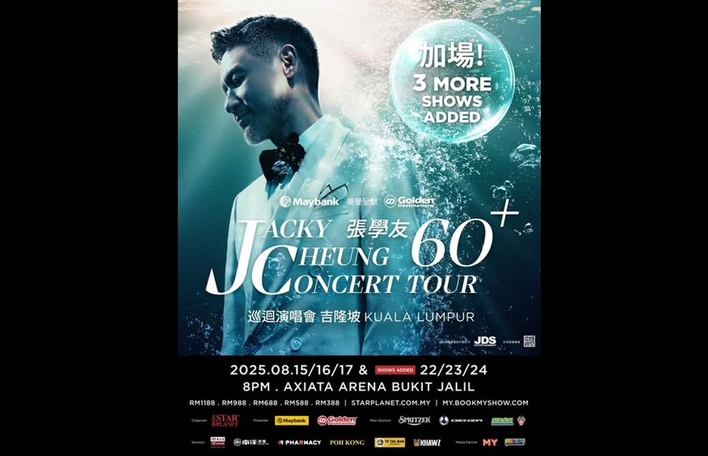 Organiser StarPlanet has added three more Jacky Cheung “60+ Concert Tour” shows in Kuala Lumpur after the first three sold out quickly. — Picture via Facebook/StarPlanet 星艺娱乐