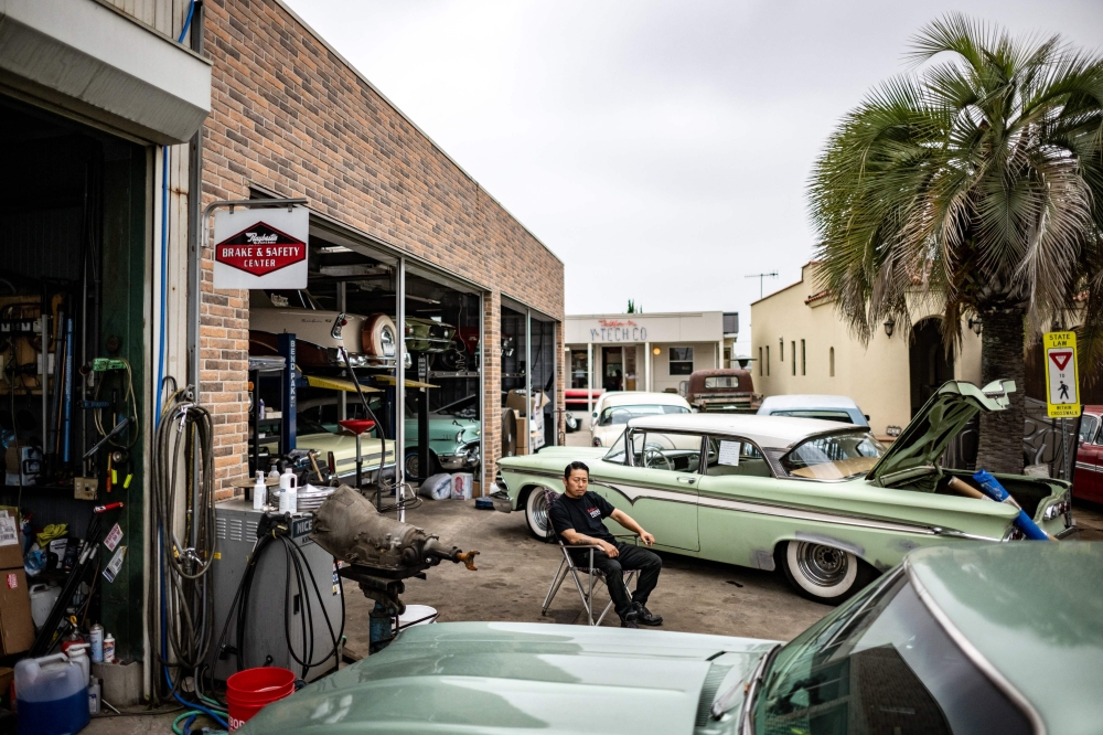 Yosuke Fukuda, the owner of US car dealer Y-Tech. — AFP pic