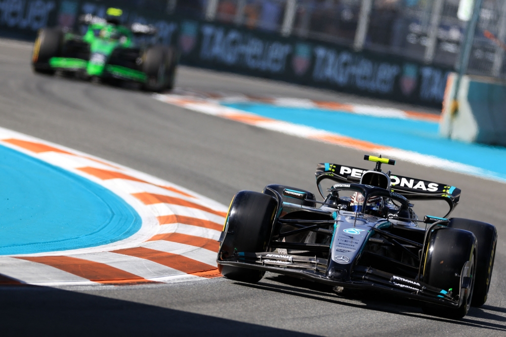 Mercedes' Italian driver Andrea Kimi Antonelli races during Sprint qualifying for the 2025 Miami Formula One Grand Prix at Miami International Autodrome in Miami Gardens, Florida May 2, 2025. — AFP pic