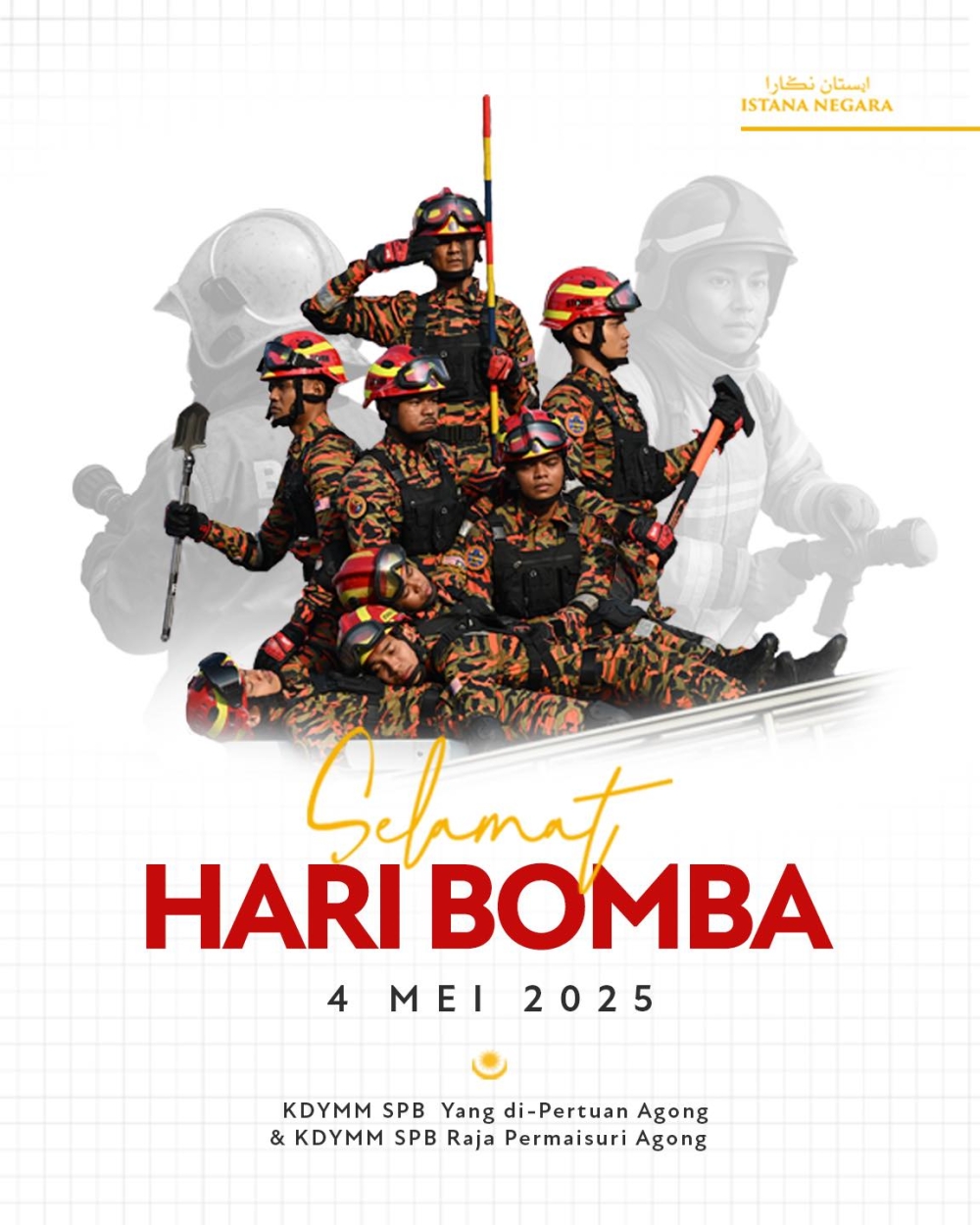 In a post on Facebook, Sultan Ibrahim expressed his gratitude for the sacrifices, courage and dedication of all firefighters. — Picture via Facebook/Sultan Ibrahim Sultan Iskandar