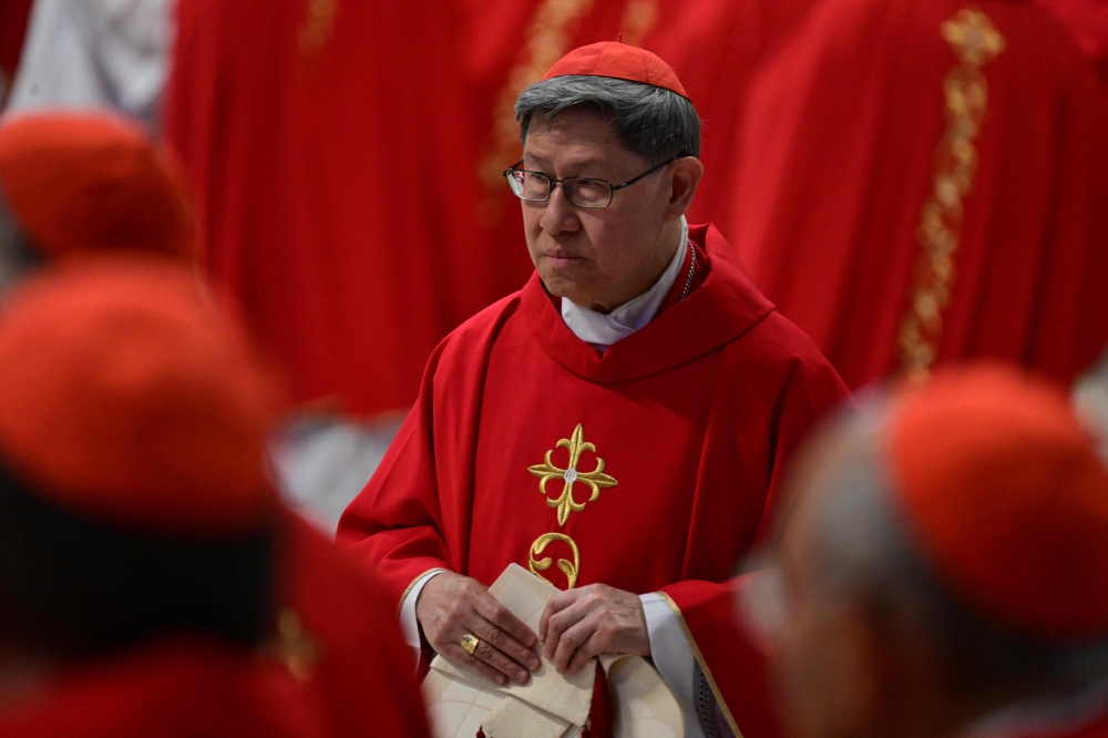 Filipino Luis Antonio Gokim Tagle is one of two cardinals seen as frontrunners to be the next pope. — AFP pic