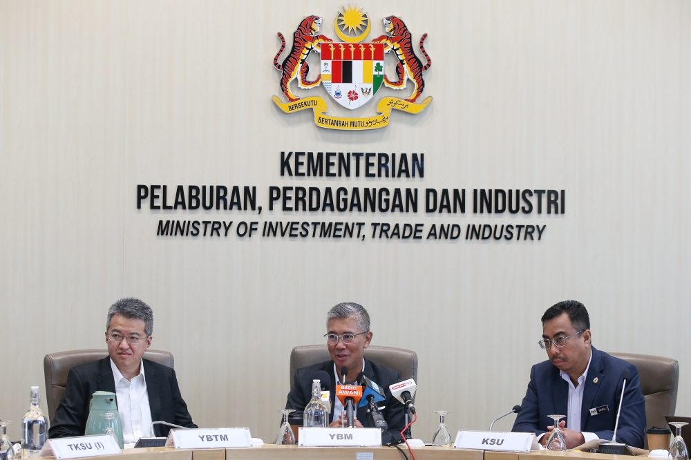 Investment, Trade and Industry Minister Datuk Seri Tengku Zafrul Abdul Aziz said the government will focus on reciprocal negotiations with the US starting today, with the main objective of ensuring that no tariffs are imposed on the country, particularly in key sectors. — Picture by Yusof Mat Isa