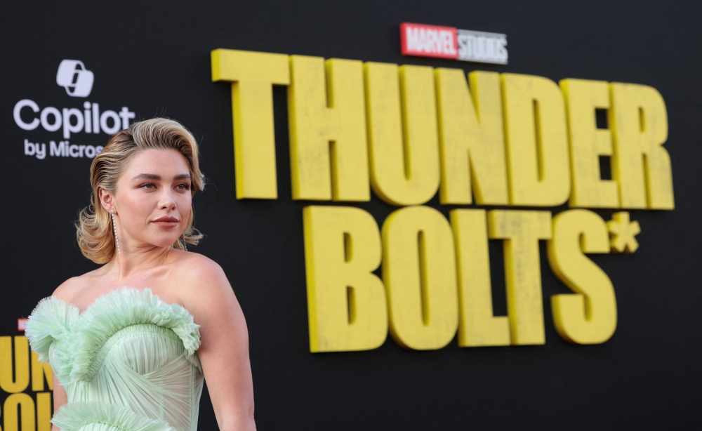 Florence Pugh attends the premiere for the film Thunderbolts* in Los Angeles, California, US, April 28, 2025. — Reuters pic