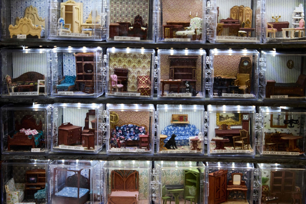 Miniatures at the London Dollhouse Showcase on dispaly in London May 16, 2025. — AFP pic