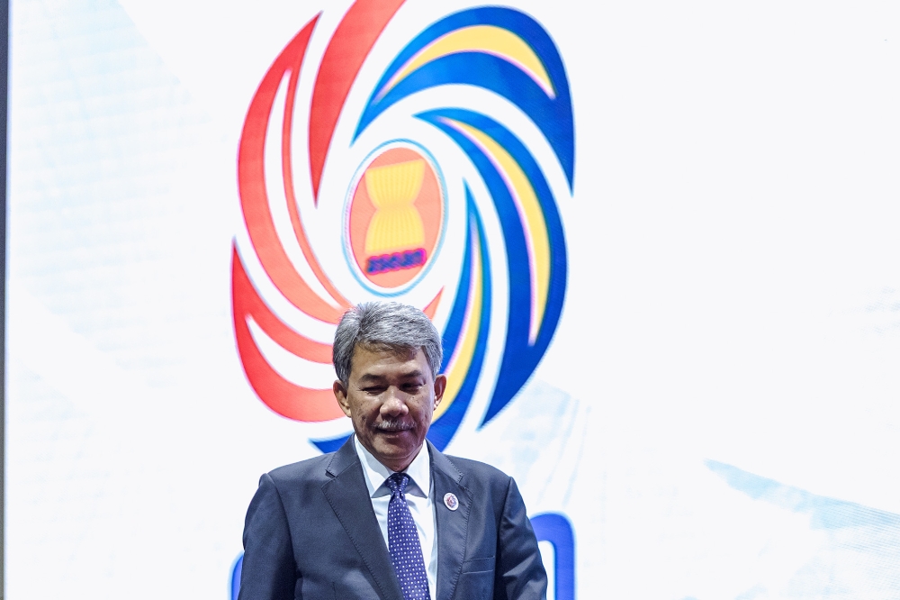Foreign Minister Datuk Seri Mohamad Hasan attends a press conference at the 46th Asean Summit at the Kuala Lumpur Convention Centre May 25, 2025. — Picture by Firdaus Latif
