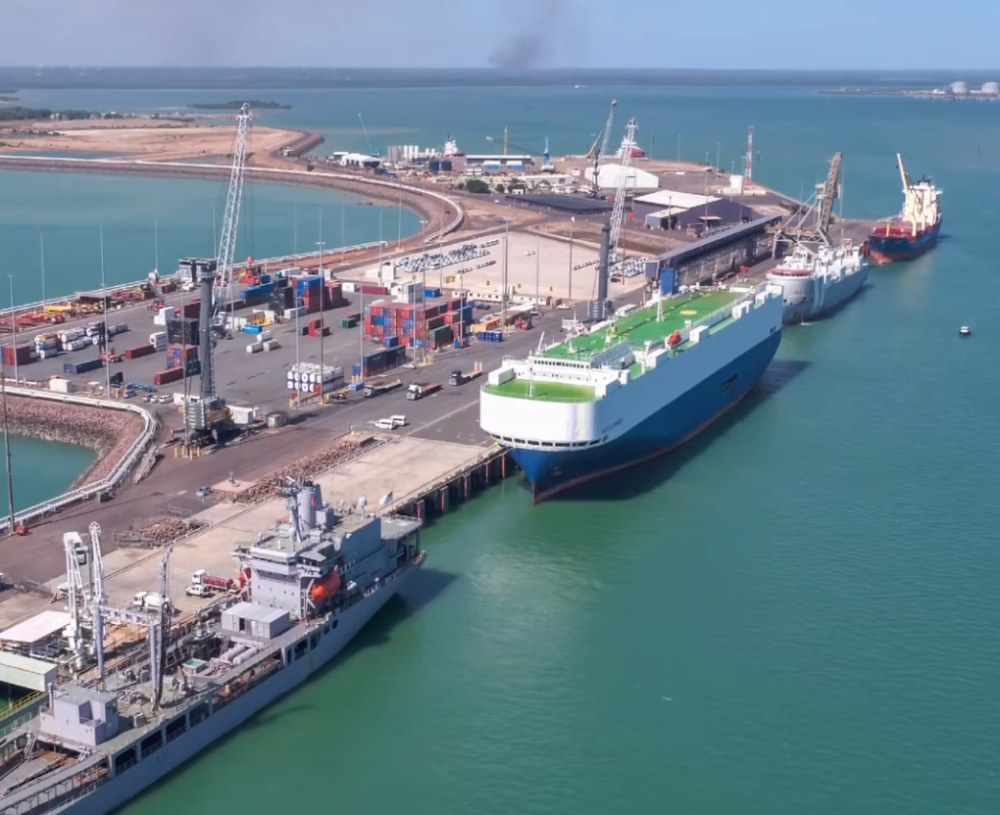 Screencap of Darwin Port, Australia from its official website. 
