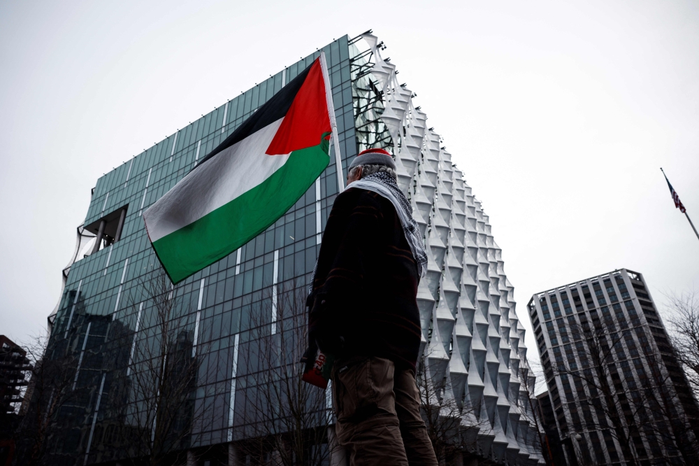 The Palestinian flag will be flown at the WHO headquarters in Geneva, Switzerland and its global offices as a non-member observer after a 95-4 vote in May 2025. — AFP pic