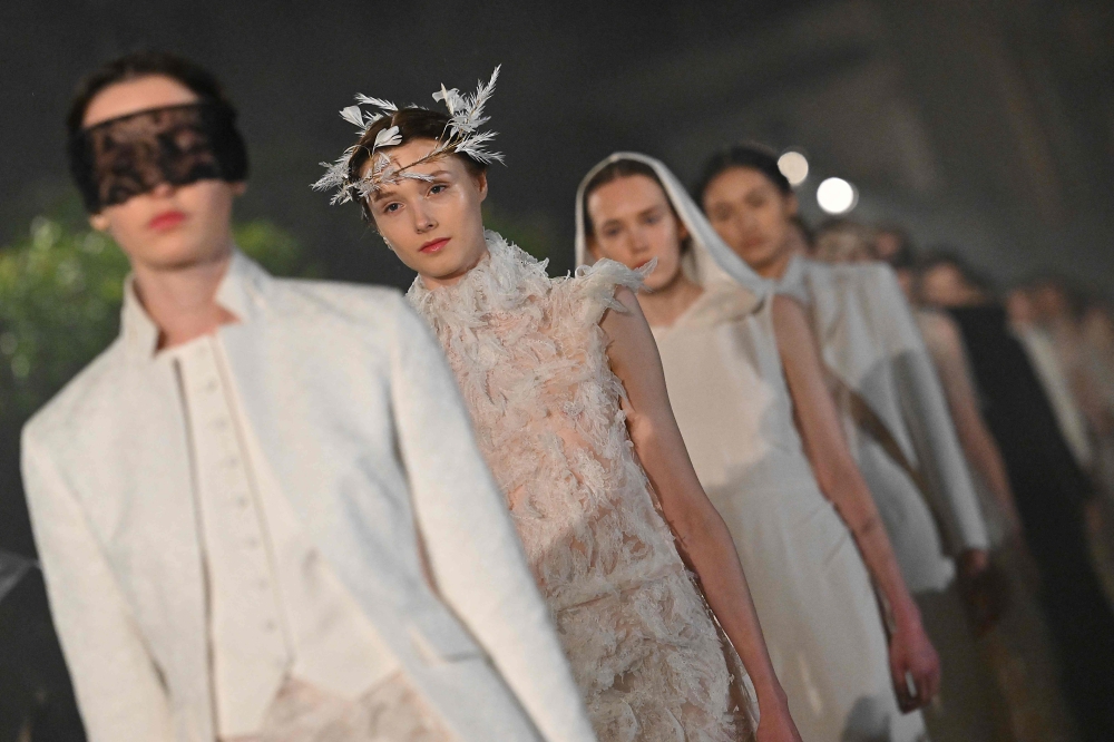 The Dior Women’s 2026 Cruise collection in Rome. — AFP pic