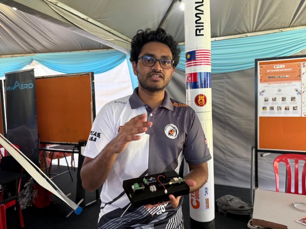 UTM Rocketry Team leader and project director Arykummara Thava Kumar said the motivation to compete in a rocket championship was inspired in doing something different. — Picture by Ben Tan