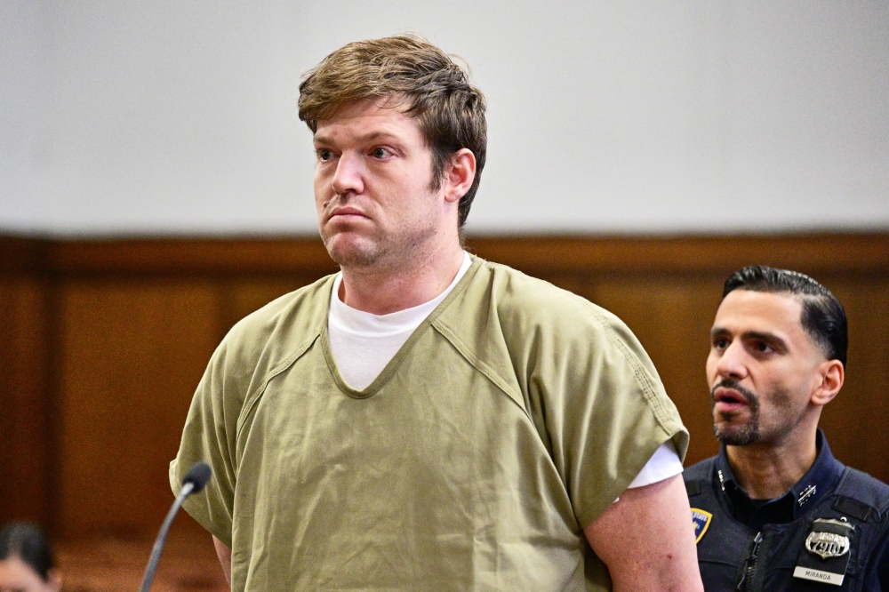 William Duplessie, who faces charges in connection with the alleged torture of Italian crypto millionaire Michael Valentino Teofrasto Carturan, attends his hearing at Manhattan Criminal Court in New York City on May 30, 2025.  — Curtis Means/Pool/AFP pic