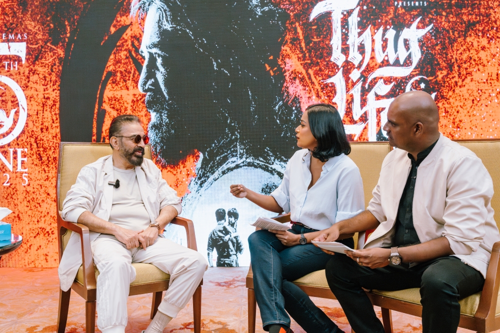Kamal Haasan's unwavering passion for cinema shines through, especially when discussing what’s next on his journey with Malay Mail. — Picture by Raymond Manuel 