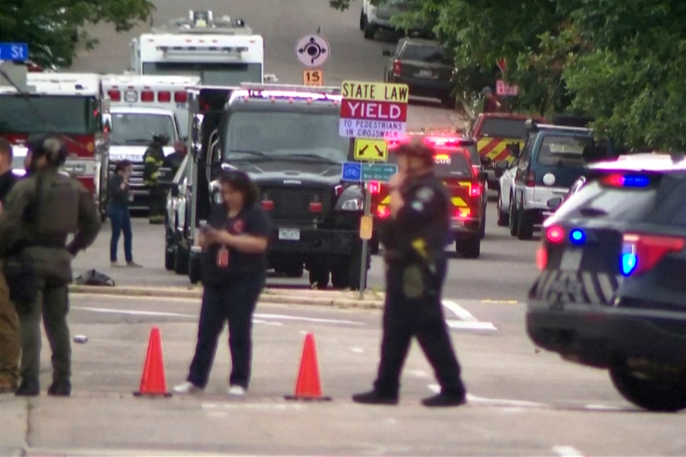 Police work at the scene after an attack that injured multiple people in Boulder, Colorado, US June 1, 2025 in a still image from video. — ABC affiliate KMGH handout pic via Reuters 