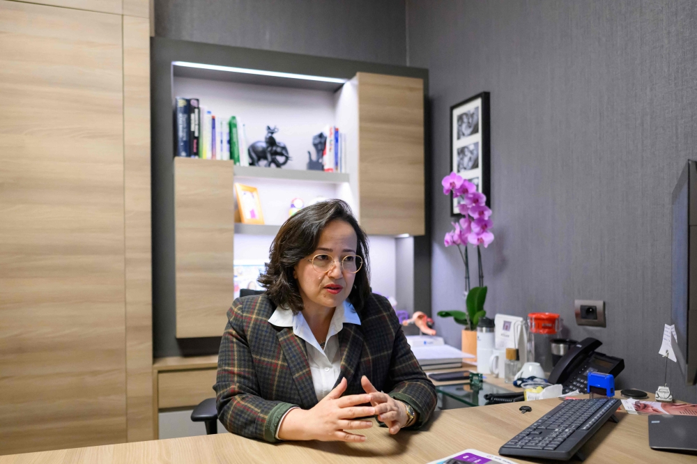 Dr Harika Bodur, an obstetrician working in an hospital of Istanbul, poses during an AFP interview in Istanbul on May 9, 2025. — AFP pic