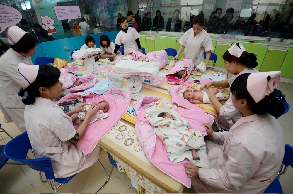 Infants undergo a daily medical examination at a maternal and child health care hospital in Taiyuan, Shanxi province, December 3, 2012. — Reuters pic