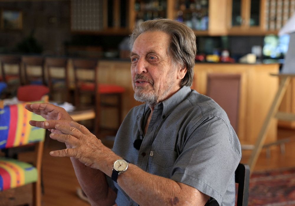 This file photo shows Errol Musk, father of Tesla CEO and X owner Elon Musk, gesturing as he speaks during an interview with Reuters, in Langebaan, Western Cape, South Africa February 4, 2025. — Reuters pic