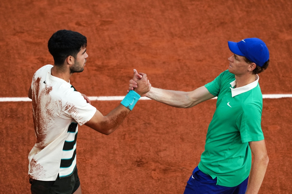 After producing one of the greatest Grand Slam finals of all time, Carlos Alcaraz and Jannik Sinner served an explicit reminder they are the two main forces set to reign in men’s tennis for years to come. — AFP pic