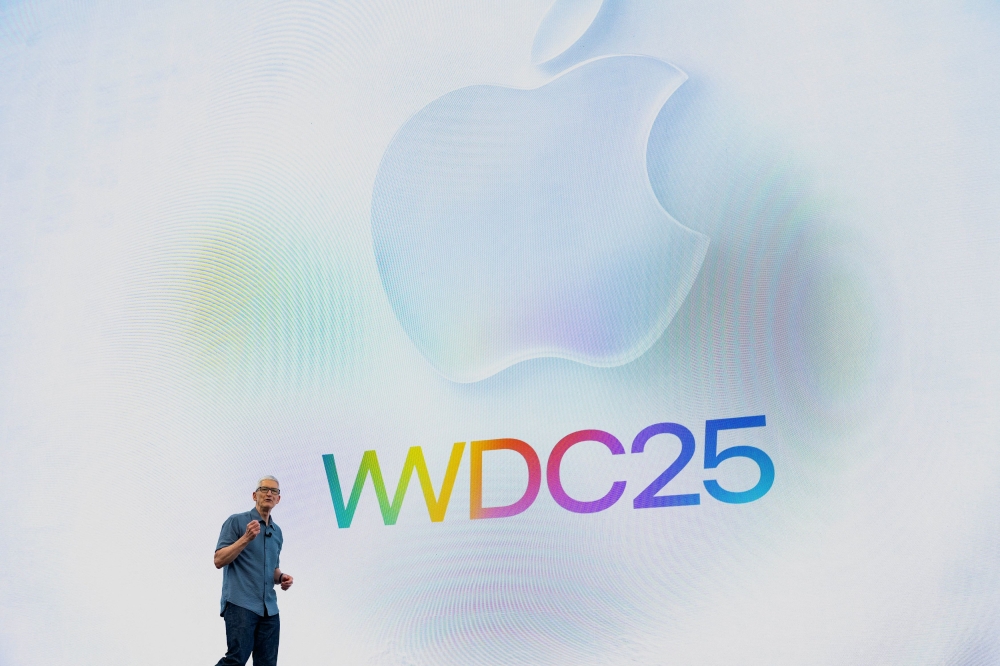 Apple CEO Tim Cook speaks during Apple’s annual World Wide Developers Conference at the company’s headquarters in Cupertino. — Reuters pic