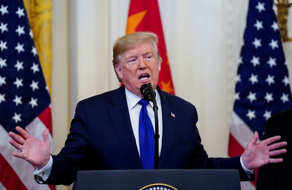 Trump shook confidence by saying yesterday that he intended to send letters telling governments what levies Washington would be imposing. — Reuters pic