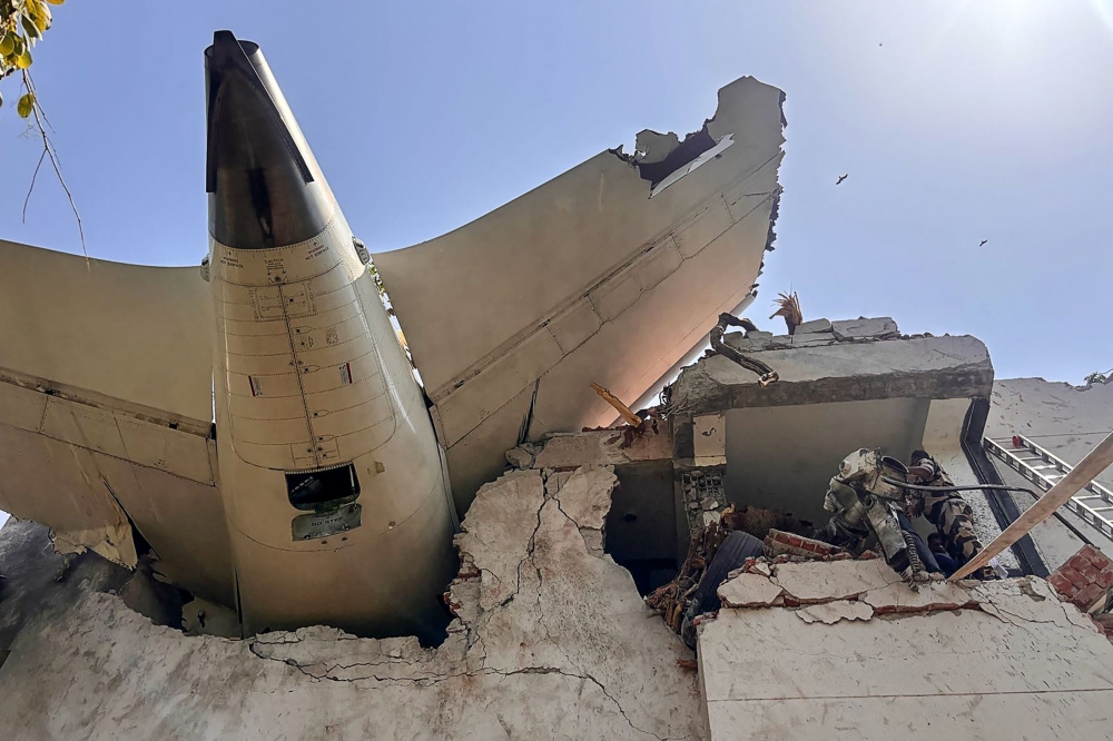 Air India flight AI171, carrying 242 people aboard, crashed into a residential area shortly after take-off from Ahmedabad Airport on June 12, 2025. — AFP pic