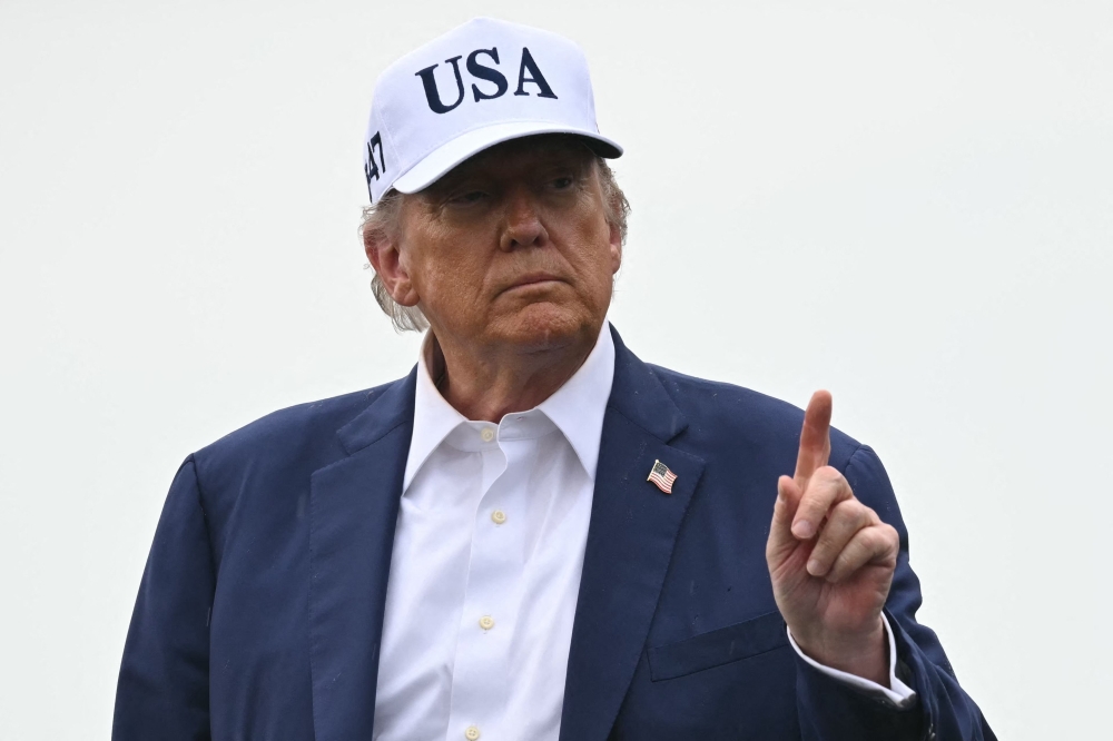 US President Donald Trump wants tensions and insisted that Iran must “give up hopes” of developing a nuclear weapon. — AFP pic