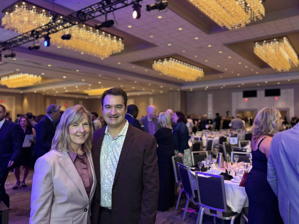 Melissa Hortman, a former assembly speaker and her husband, Mark, pose for a photograph at the annual Humphrey-Mondale Dinner in Minneapolis, Minnesota June 13, 2025. A gunman posing as a police officer killed the senior Democratic state assemblywoman and her husband on June 14, 2025 in an apparent ‘politically motivated assassination’. — Minnesota House DFL Caucus handout pic via Reuters 