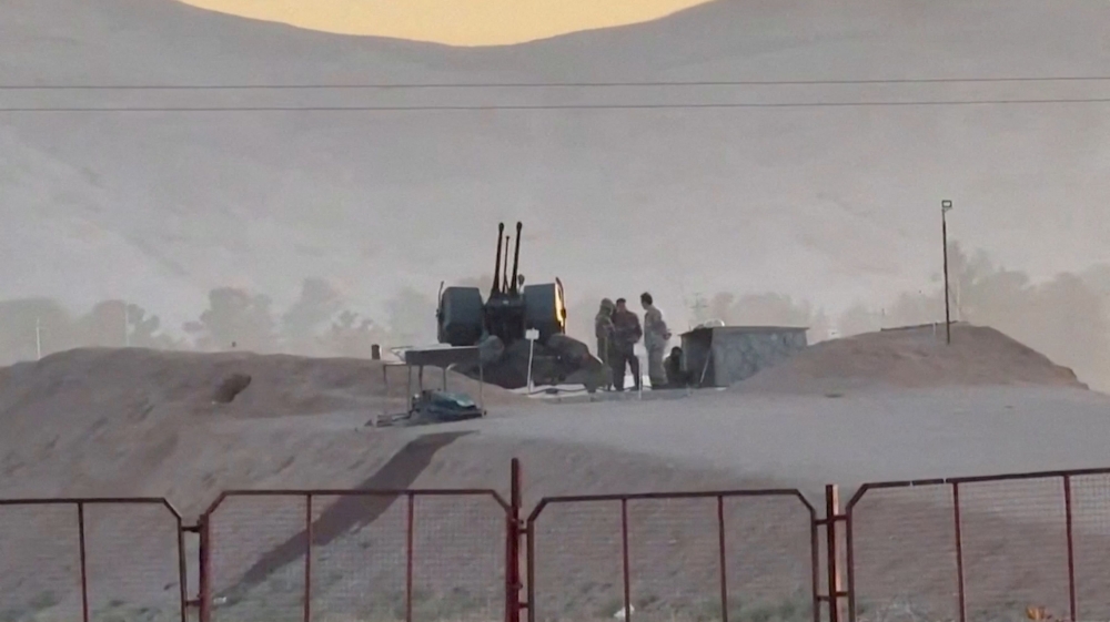Military personnel stand guard at a nuclear facility in the Zardanjan area of Isfahan, Iran, April 19, 2024, in this screengrab taken from video. — WANA (West Asia News Agency) pic via Reuters 