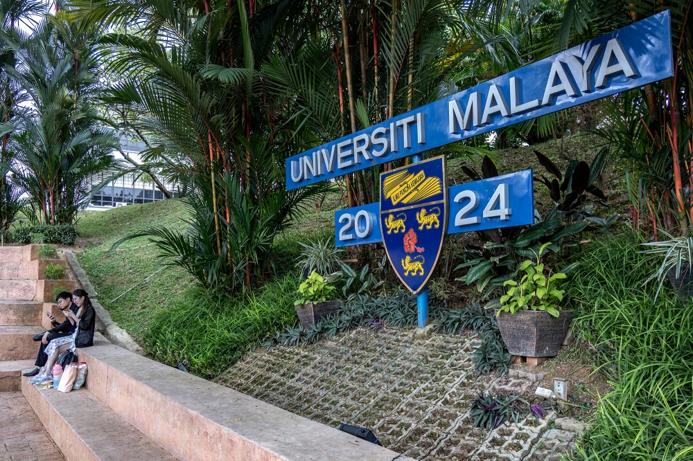 A general view of Universiti Malaya in Kuala Lumpur on January 22, 2024. Student group Mandiri has demanded a public explanation from the university’s Deputy Vice-Chancellor (Student Affairs) regarding the cancellation of a planned documentary screening and forum on assembly rights and the Peaceful Assembly Act 2012. — Picture by Firdaus Latif