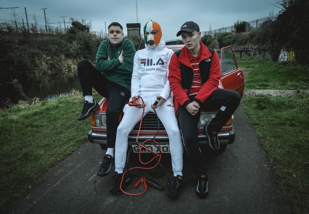 Kneecap member Mo Chara is accused of displaying a flag of Lebanon-based and anti-Israel militant group Hezbollah. — Picture from Facebook/Kneecap