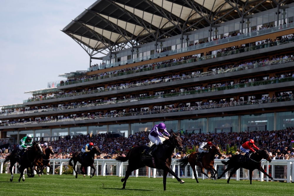 Ryan Moore riding Gstaad in action during the 15:05 Coventry Stakes at Ascot Racecourse, Ascot, Britain, June 17, 2025. — Action Images pic via Reuters