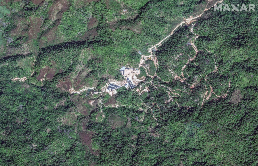 A satellite image shows an overview of new rare earth mines in Myanmar's Shan state February 7, 2025. — Maxar Technologies handout pic via Reuters