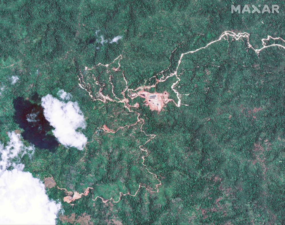A satellite image shows an overview of new rare earth mines in Myanmar's Shan state, May 6, 2025. — Maxar Technologies handout pic via Reuters