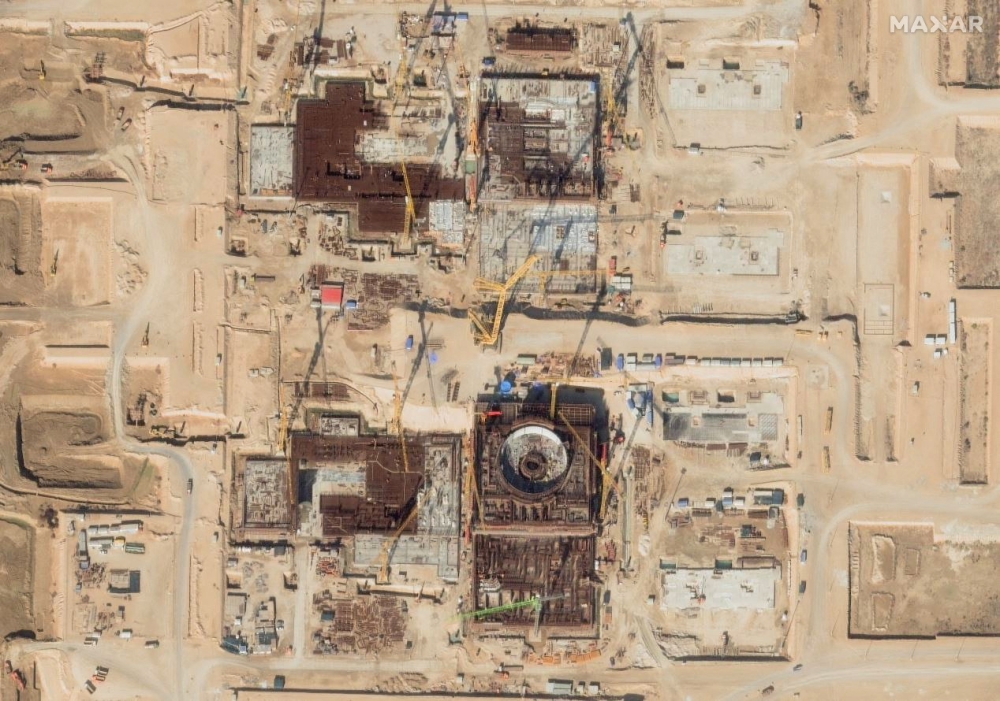 A satellite image shows new reactors under construction at the Bushehr site in Iran in this handout image dated January 1, 2025. — Maxar Technologies handout pic via Reuters 