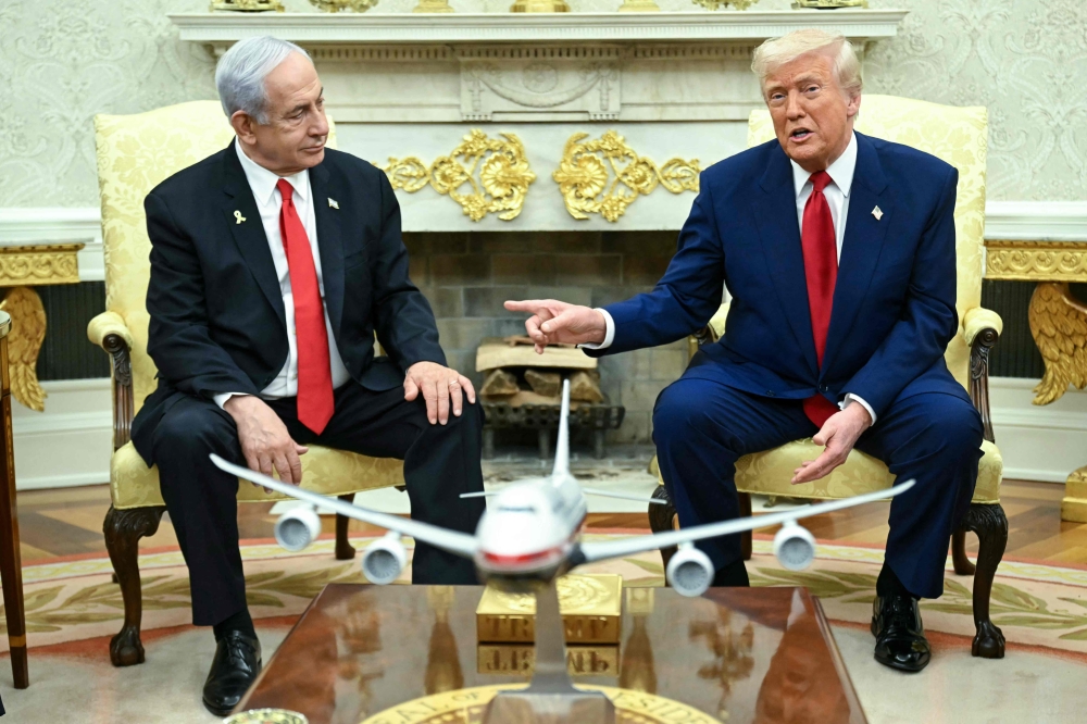 Trump and Netanyahu spoke after US strikes on Iran, and the US gave Israel ‘heads up’ before the strikes, according to a White House official. — AFP pic