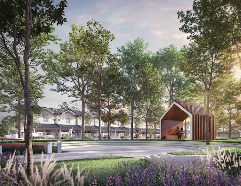 M Legasi’s Impira – the first release of landed homes is divided into four phases featuring 1,009 two-storey landed units and 5.3 acres communal hub. – Artist’s impression courtesy of Mah Sing 