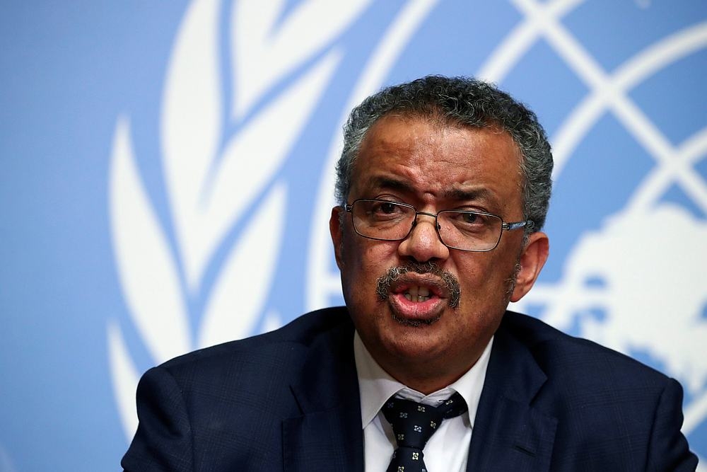 WHO Director General Tedros Adhanom Ghebreyesus called for attacks on health infrastructure to stop, without saying who was responsible. — Reuters pic